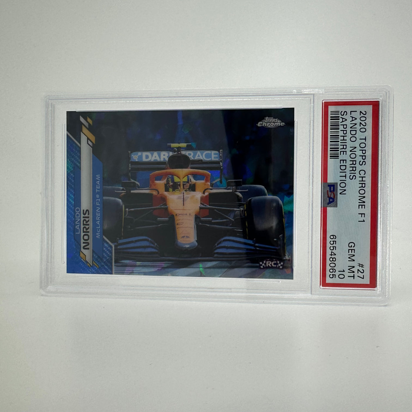 PSA 10 - Lando Norris #27 - Sapphire - 2020 Topps Chrome F1 - Rookie Card