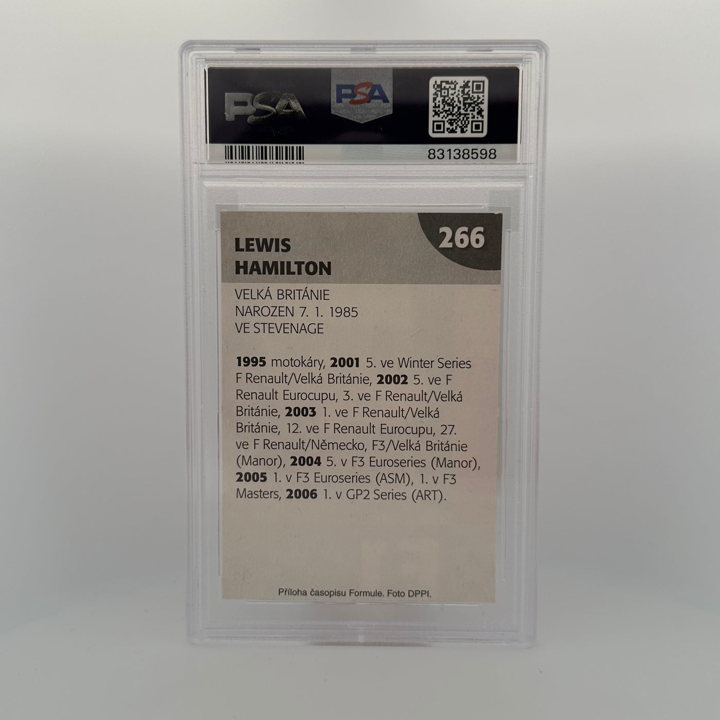 PSA 6 - Lewis Hamilton #266 - 2007 Formule & Moto GP