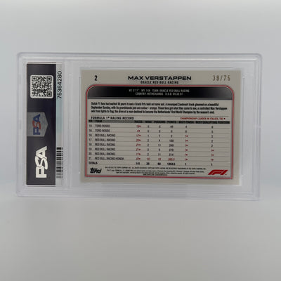 PSA 9 - 38/75 - MAX VERSTAPPEN #2 - SAPPHIRE EDITION - SSP - GREEN