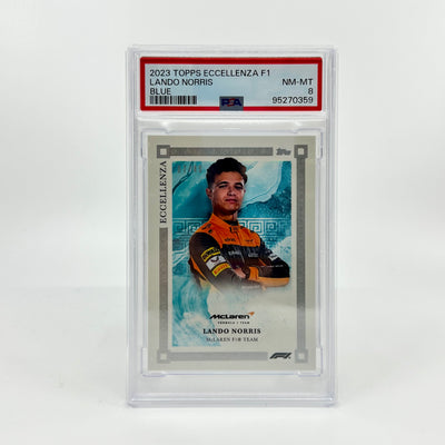 PSA 8 - /49 Lando Norris - Blue - 2023 Topps Eccellenza