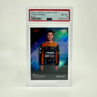 PSA 8 - 10/25 Lando Norris - Blue - 2022 Topps Lights Out