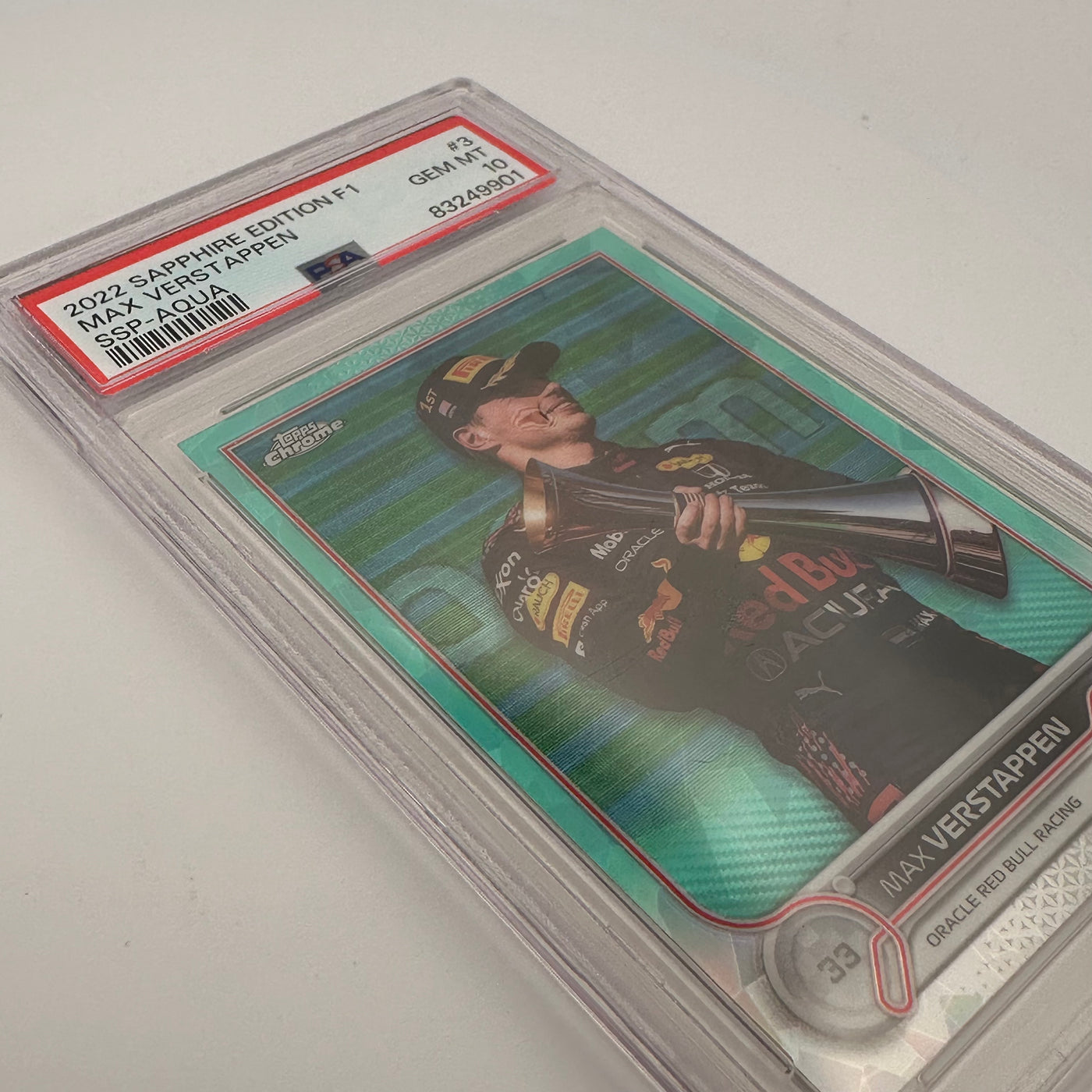 PSA 10 - 16/99 - Max Verstappen #3 - Sapphire Edition - SSP - Aqua