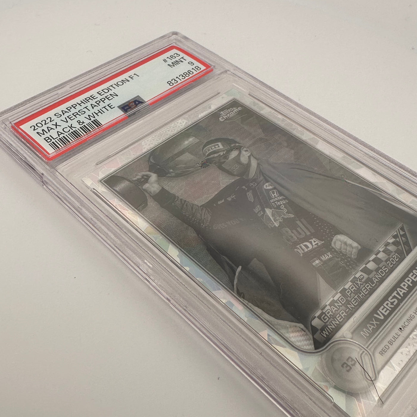 PSA 9 - 10/15 - Max Verstappen #163 - Sapphire Edition - Black & White