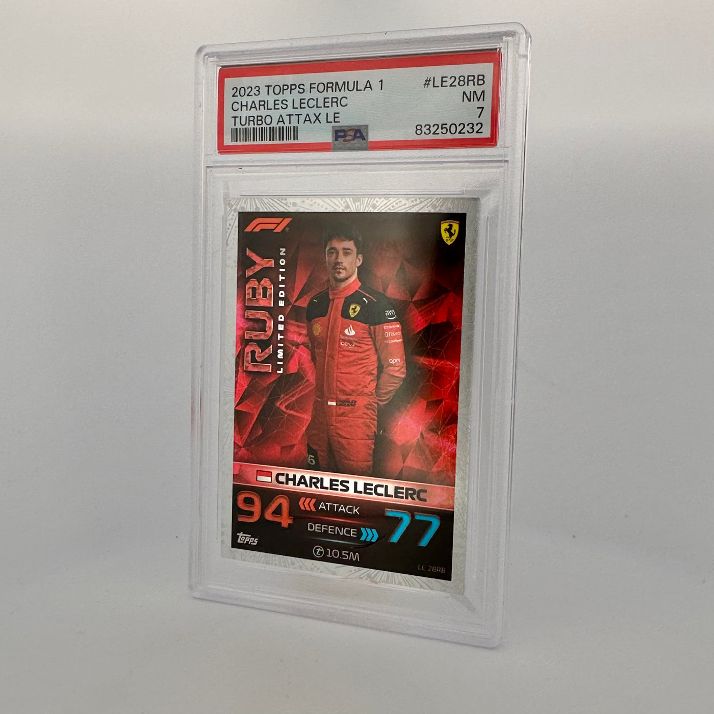 PSA 7 - Charles Leclerc #LE28RB - Ruby - Limited Edition