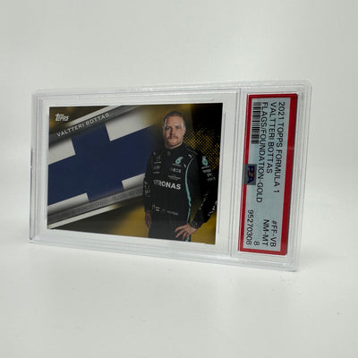 PSA 8 - 02/50 - Valteri Bottas #FF-VB - Flags Of Foundation - Gold