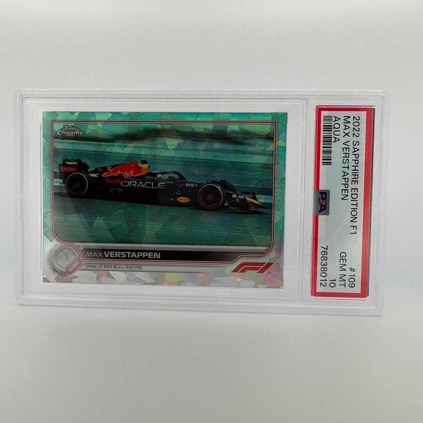 PSA 10 - 37/99 - MAX VERSTAPPEN #109 - SAPPHIRE EDITION - AQUA