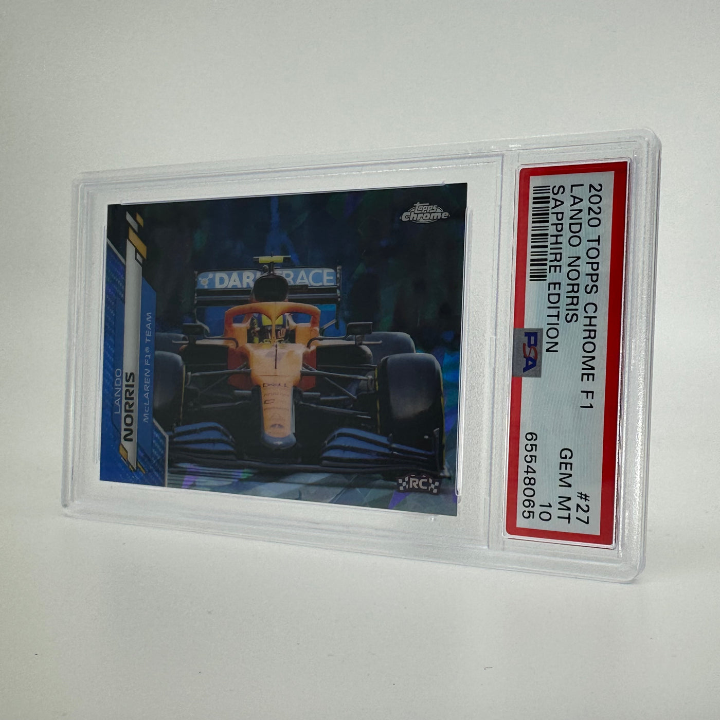 PSA 10 - Lando Norris #27 - Sapphire - 2020 Topps Chrome F1 - Rookie Card