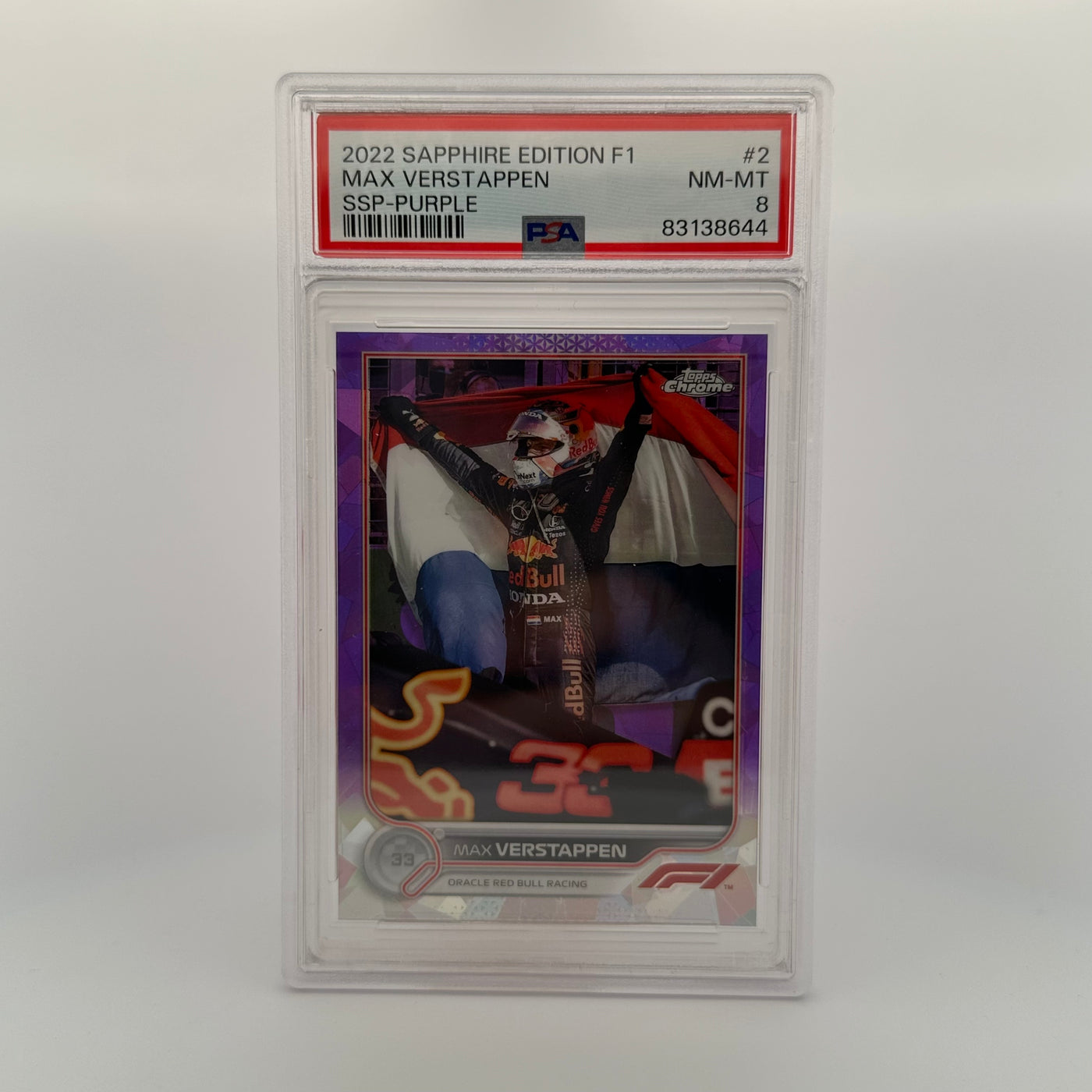 PSA 8 - 08/10 - Max Verstappen #2 - Sapphire Edition SSP - Purple