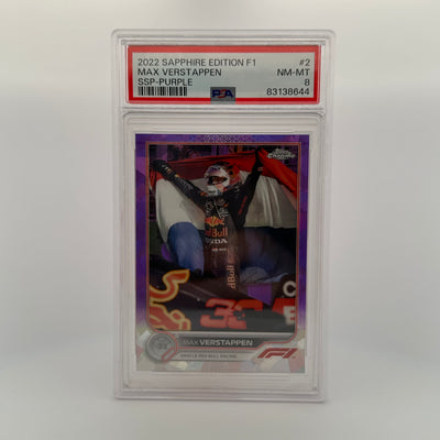 PSA 8 - 08/10 - Max Verstappen #2 - Sapphire Edition SSP - Purple