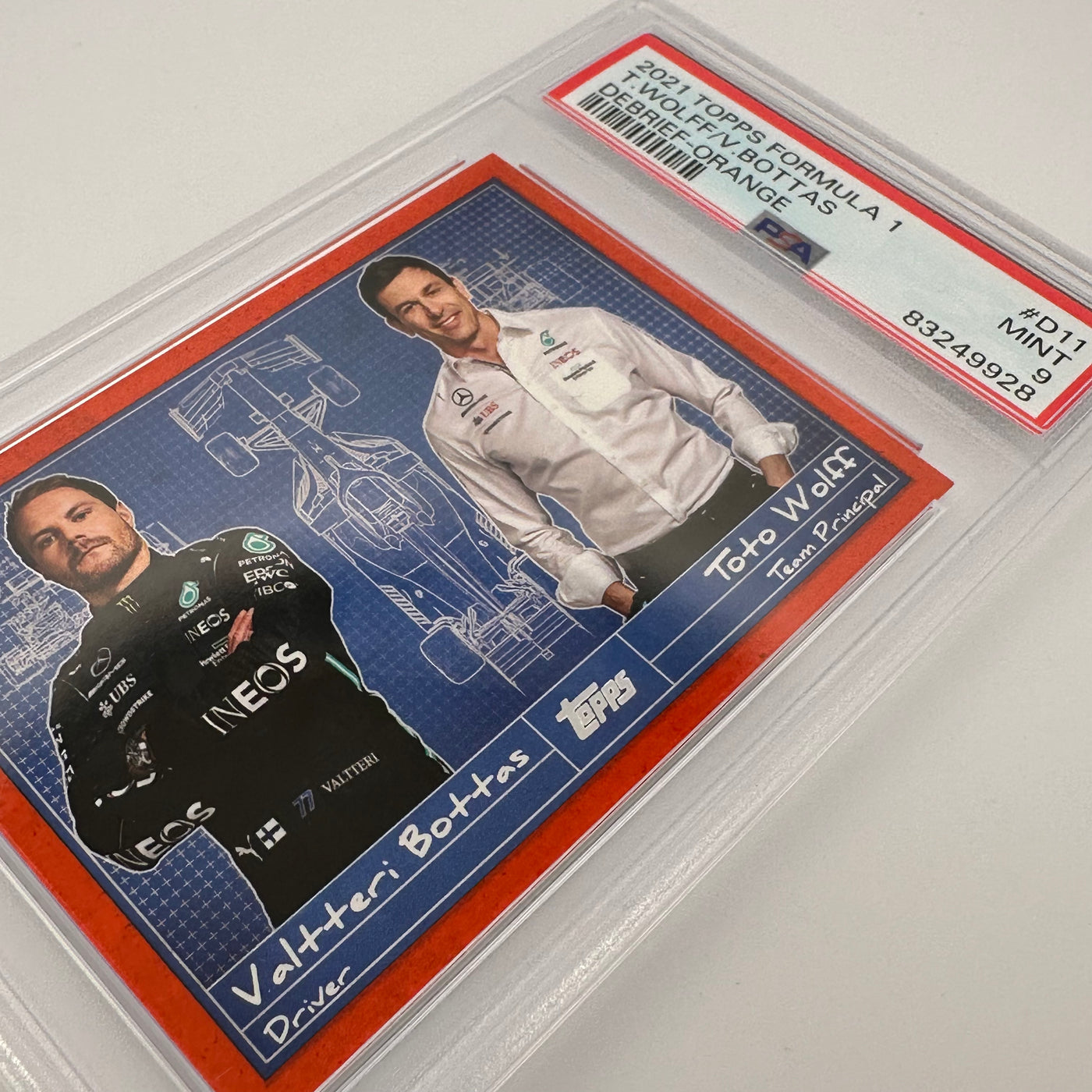 PSA 9 - 19/25 - Valtteri Bottas/toto Wolff - Debrief #D11 - Orange