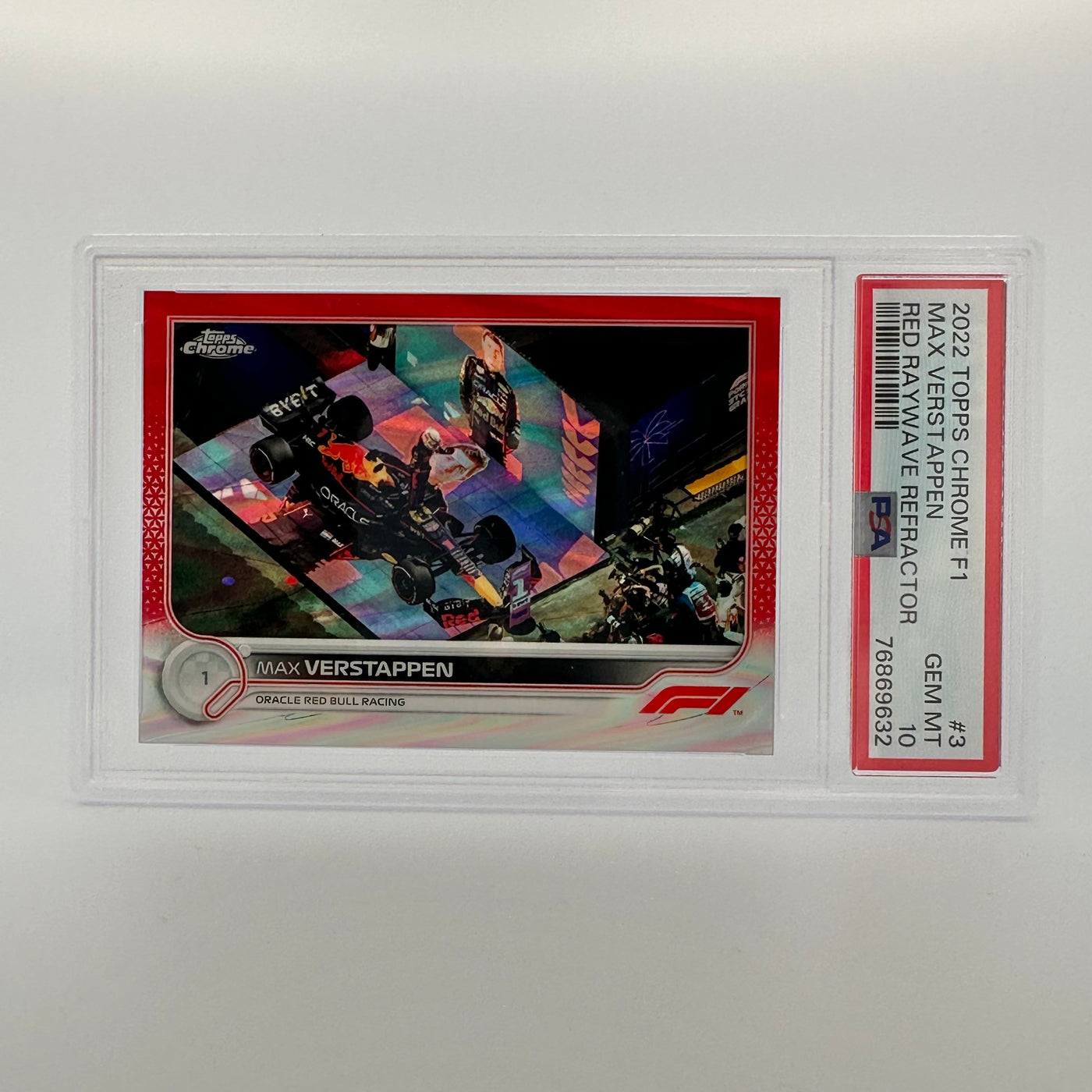 PSA 10 - 1/5 - MAX VERSTAPPEN #3 - RED RAYWAVE REFRACTOR