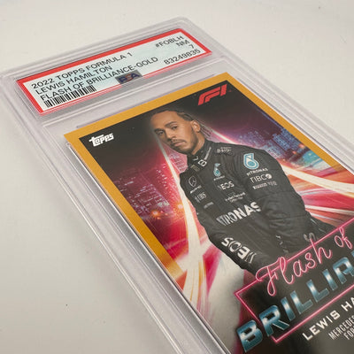 PSA 7 - 50/50 -  Lewis Hamilton #FOBLH - Flash Of Brilliance - Gold