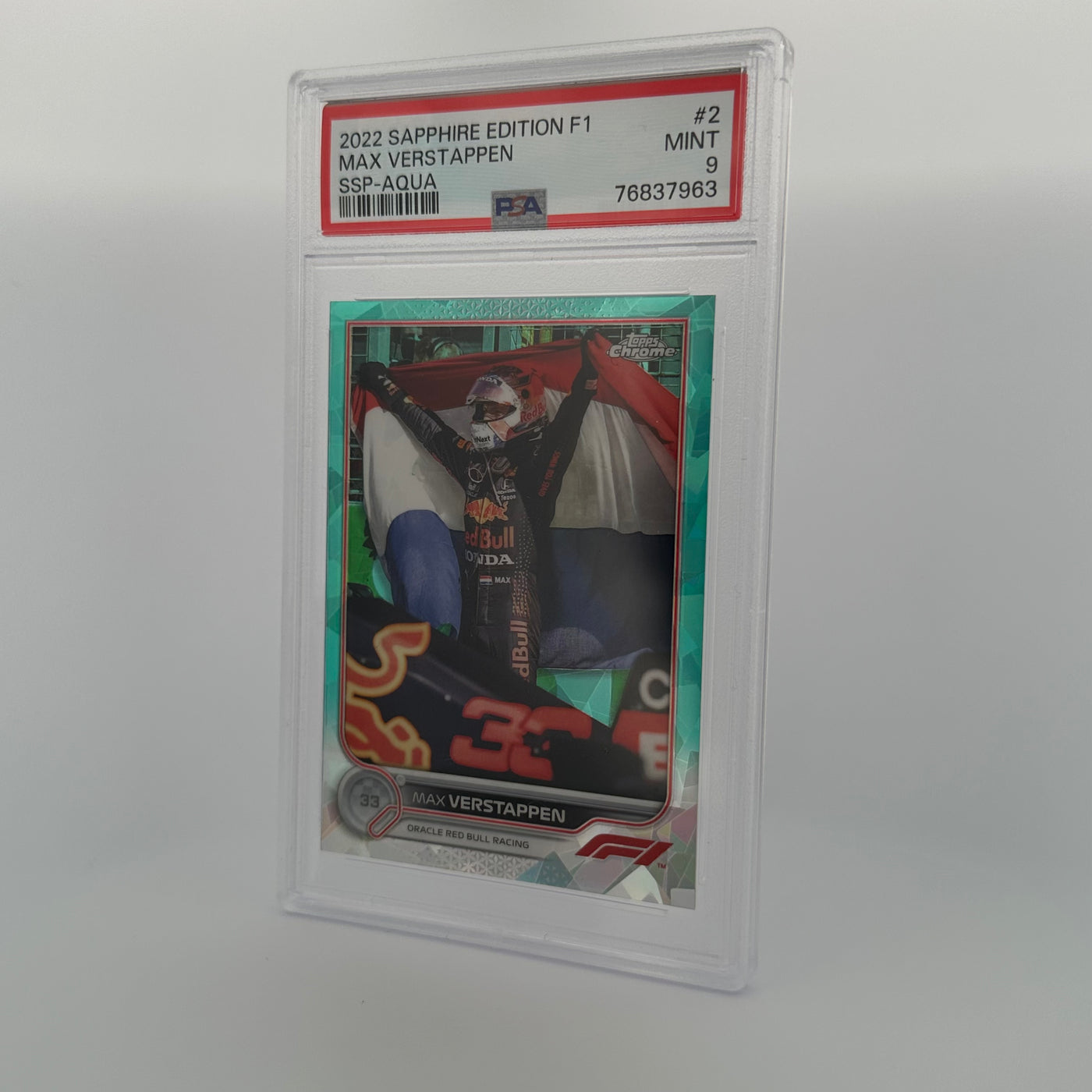 PSA 9 - /99 - MAX VERSTAPPEN #2 - SAPPHIRE - SSP - AQUA