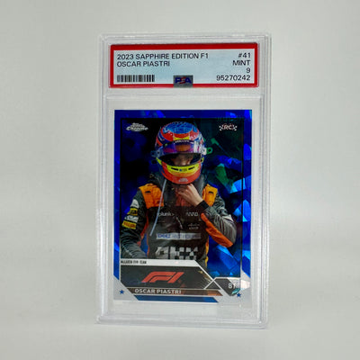 PSA 9 - Oscar Piastri #41 - Sapphire Edition - 2023 Topps Chrome F1 - Rookie Card