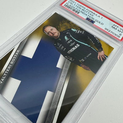 PSA 8 - 02/50 - Valteri Bottas #FF-VB - Flags Of Foundation - Gold