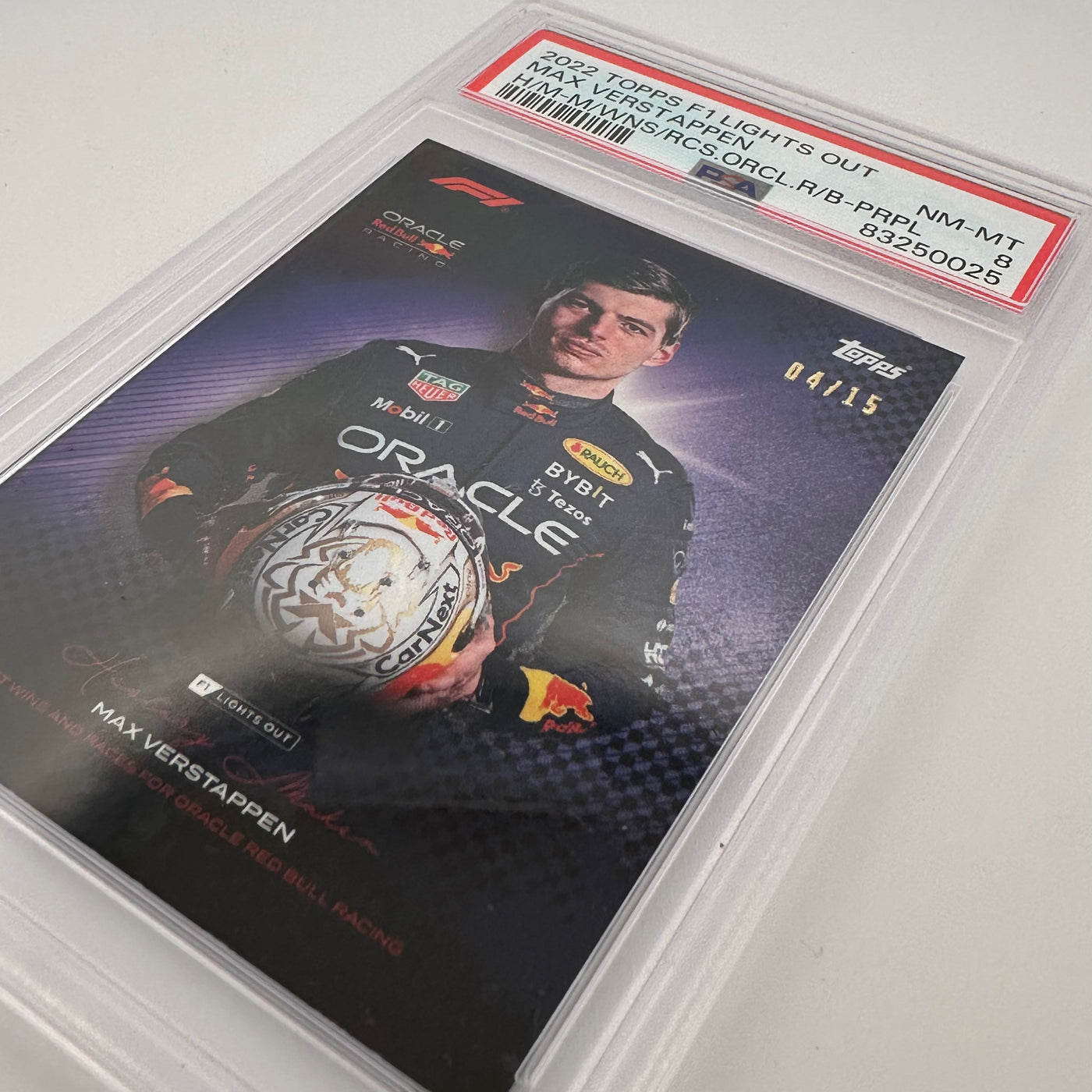 PSA 8 - 04/15 - Max Verstappen - History Maker - Purple