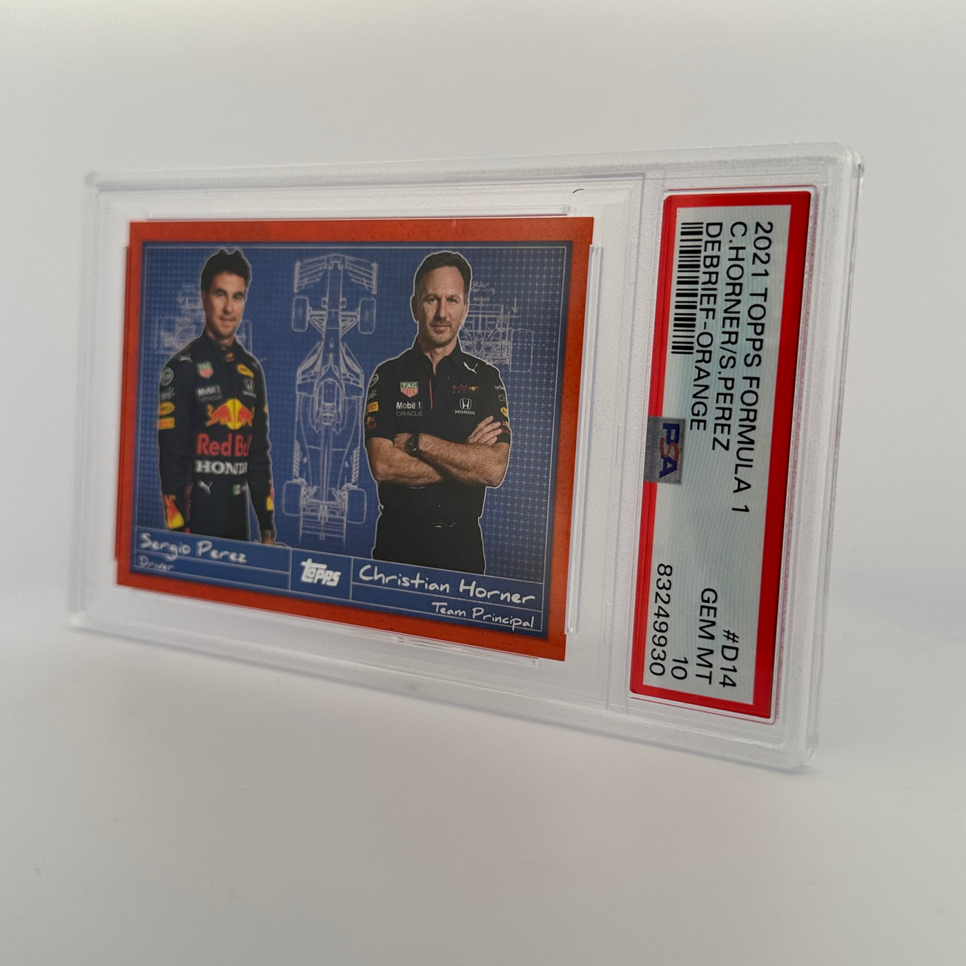 PSA 10 - 24/25 - Sergio Perez/christian Horner - Debrief #D14 - Orange