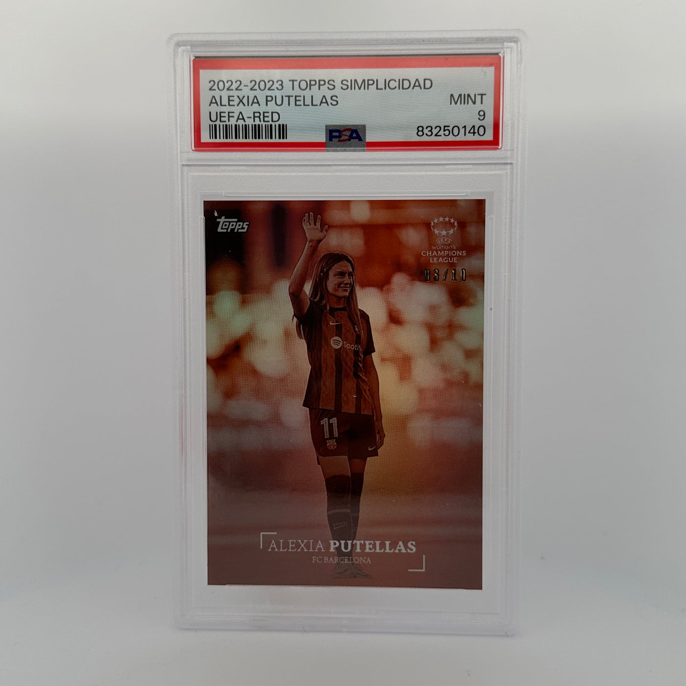 PSA 9 - 03/10 Alexia Putellas -  Simplicidad Uefa - Red