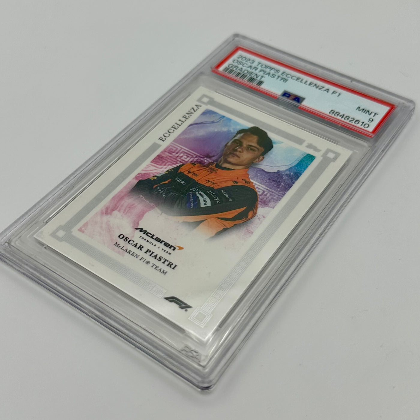 PSA 9 - 5/5 Oscar Piastri  - Gradient - 2023  Eccellenza Driver - Rookie Card