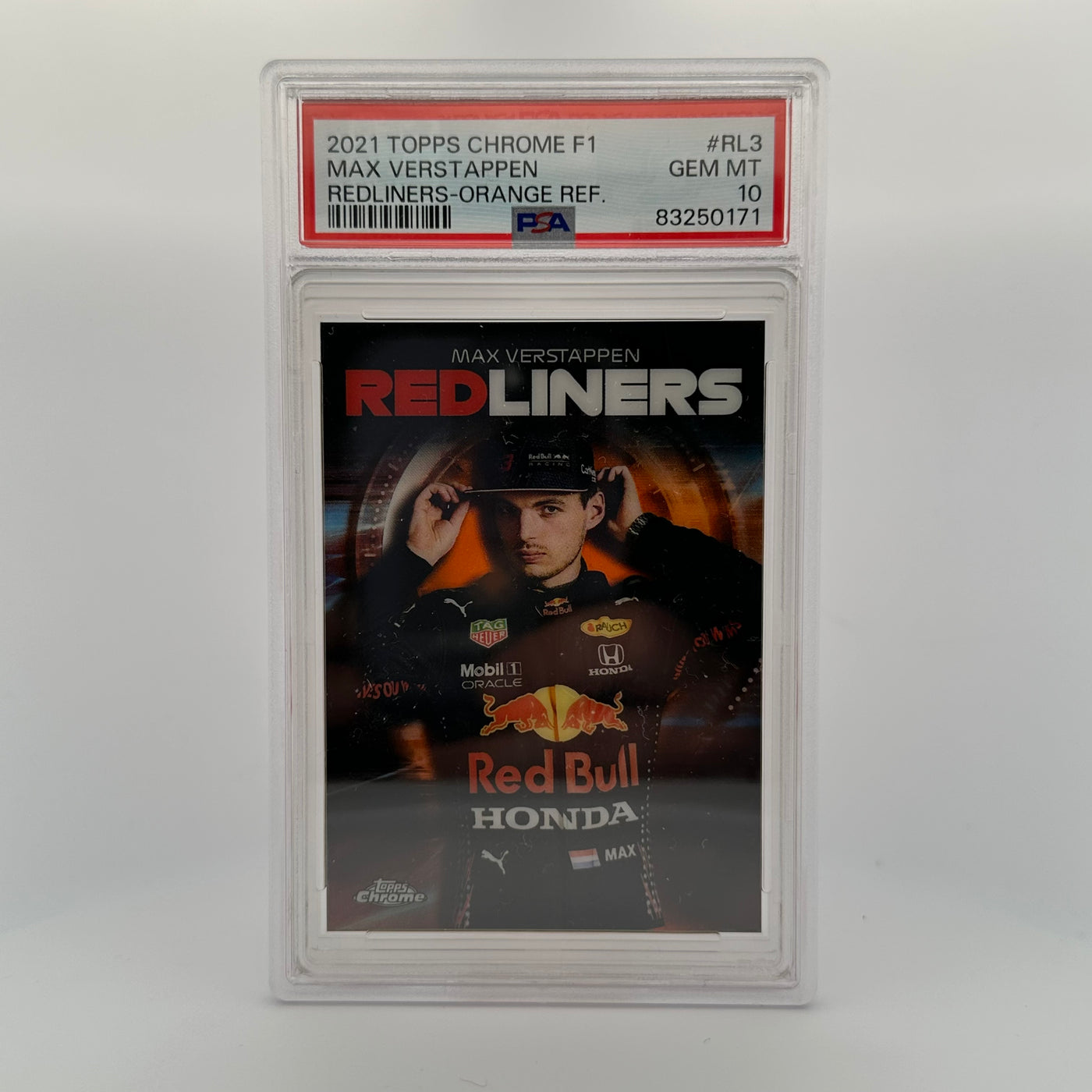 PSA 10 - 14/25 - Max Verstappen #RL3 - Redliners - Orange Refractor