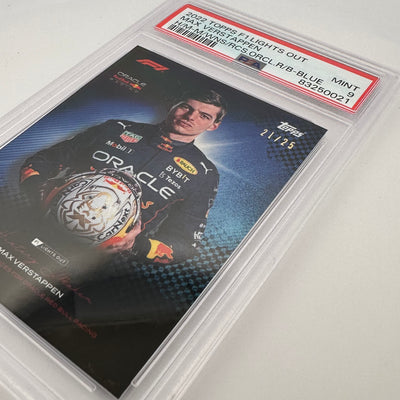 PSA 9 - 21/25 - Max Verstappen - History Maker - Most Wins And Races For Oracle Red Bull Racing - Blue