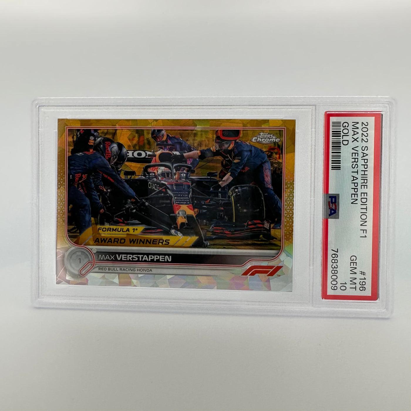 PSA 10 - 19/50 - MAX VERSTAPPEN #196 - SAPPHIRE EDITION - GOLD