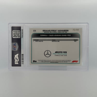 PSA 8 - 72/99 - LEWIS HAMILTON #171 - SAPPHIRE EDITION - AQUA