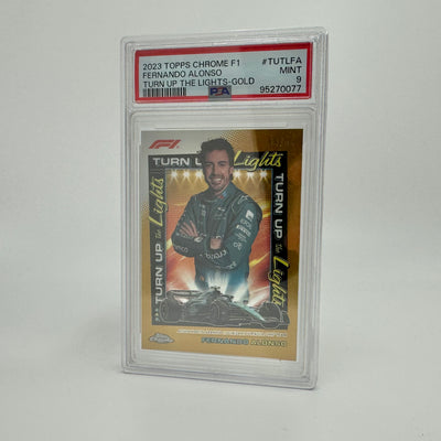 PSA 9 - Fernando Alonso #TUTLFA - Gold - 2023 Topps Chrome F1