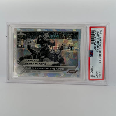 PSA 9 - 02/15 - Oracle Red Bull Racing #194 - Sapphire Edition - Black & White