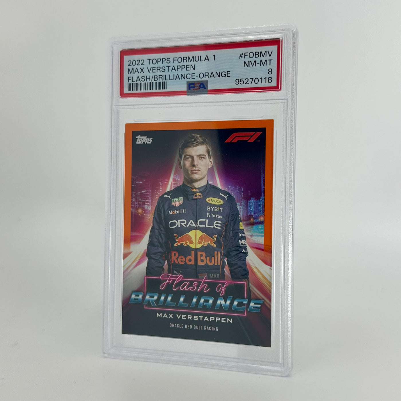 PSA 8 - 05/25 - Max Verstappen #FOBMV - Flash Of Brilliance - Orange