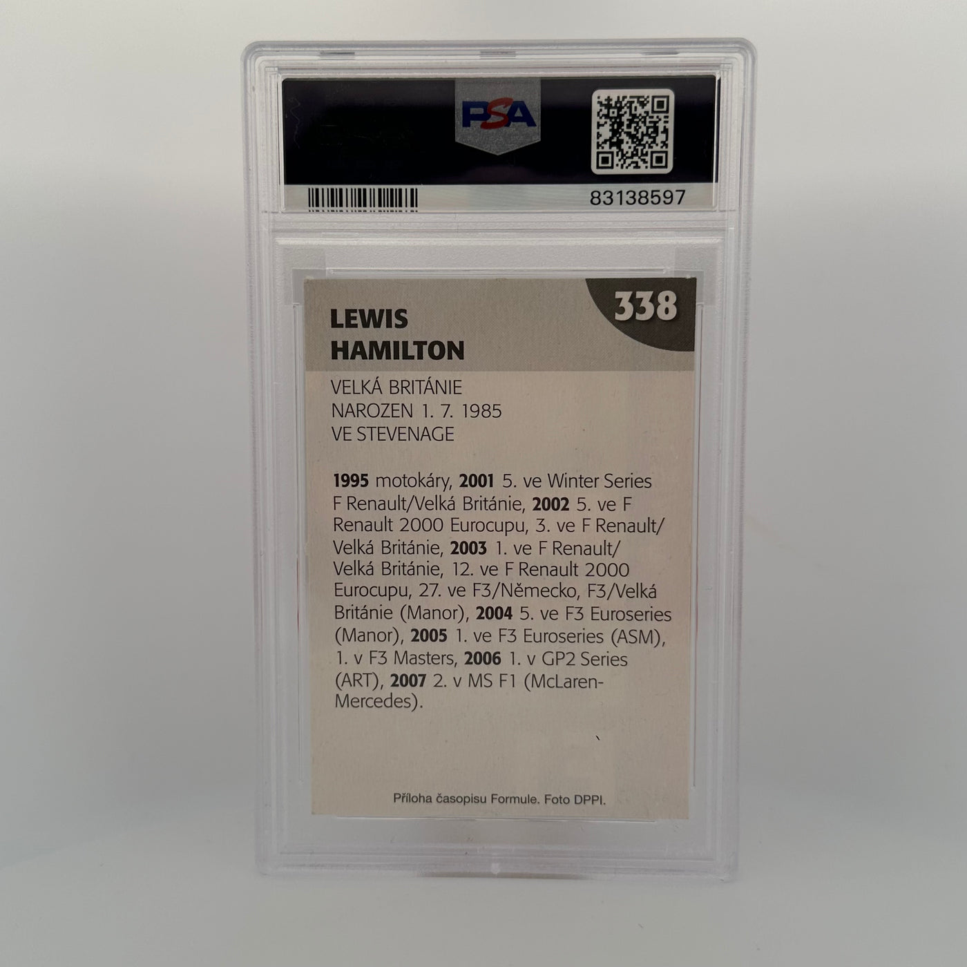 PSA 7 - Lewis Hamilton #338 - 2008 Formule & Moto Gp