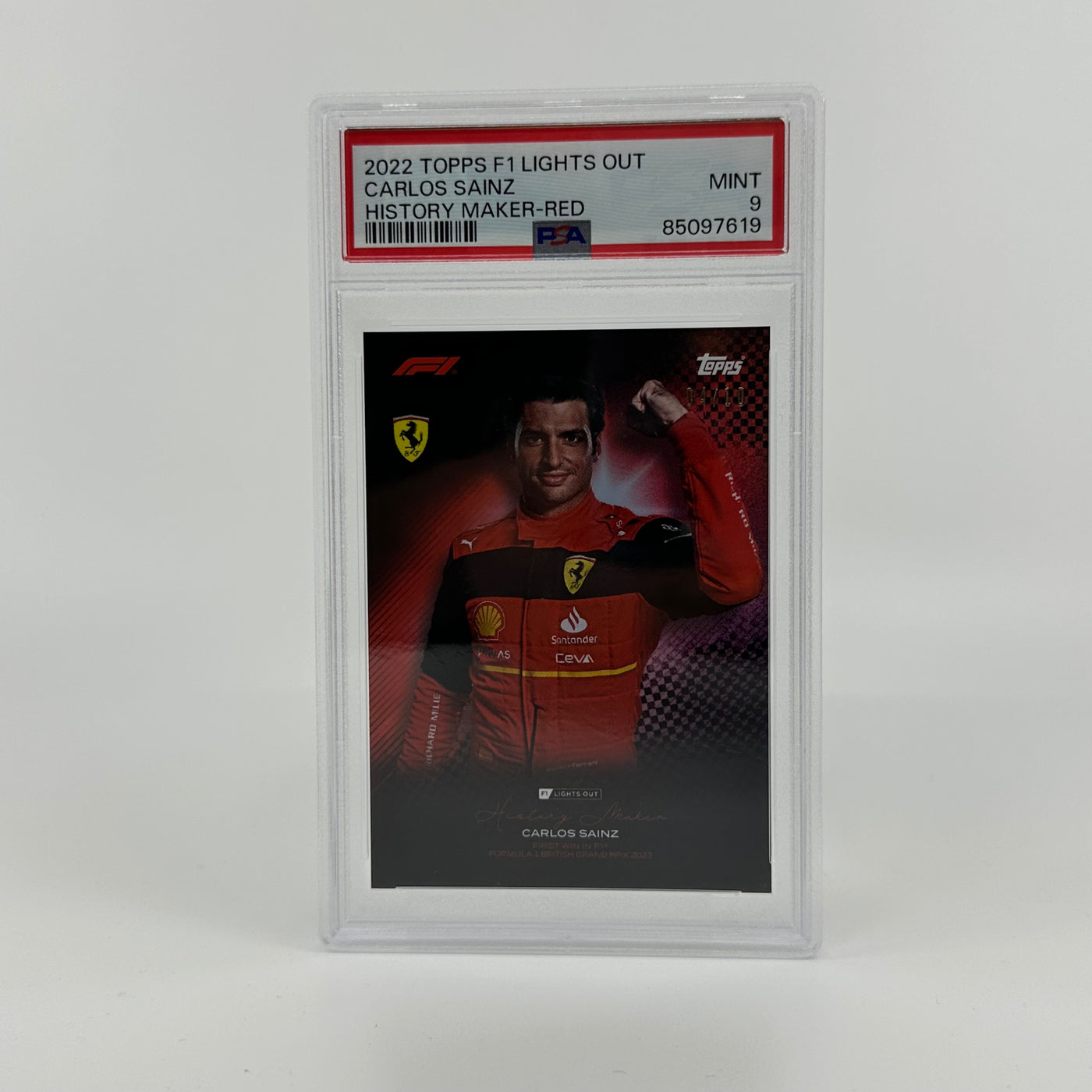 PSA 9 - 04/10 - Carlos Sainz - History Maker - Red