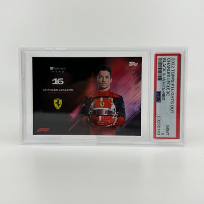 PSA 9 - 03/10 - Charles Leclerc - Black & White - Red