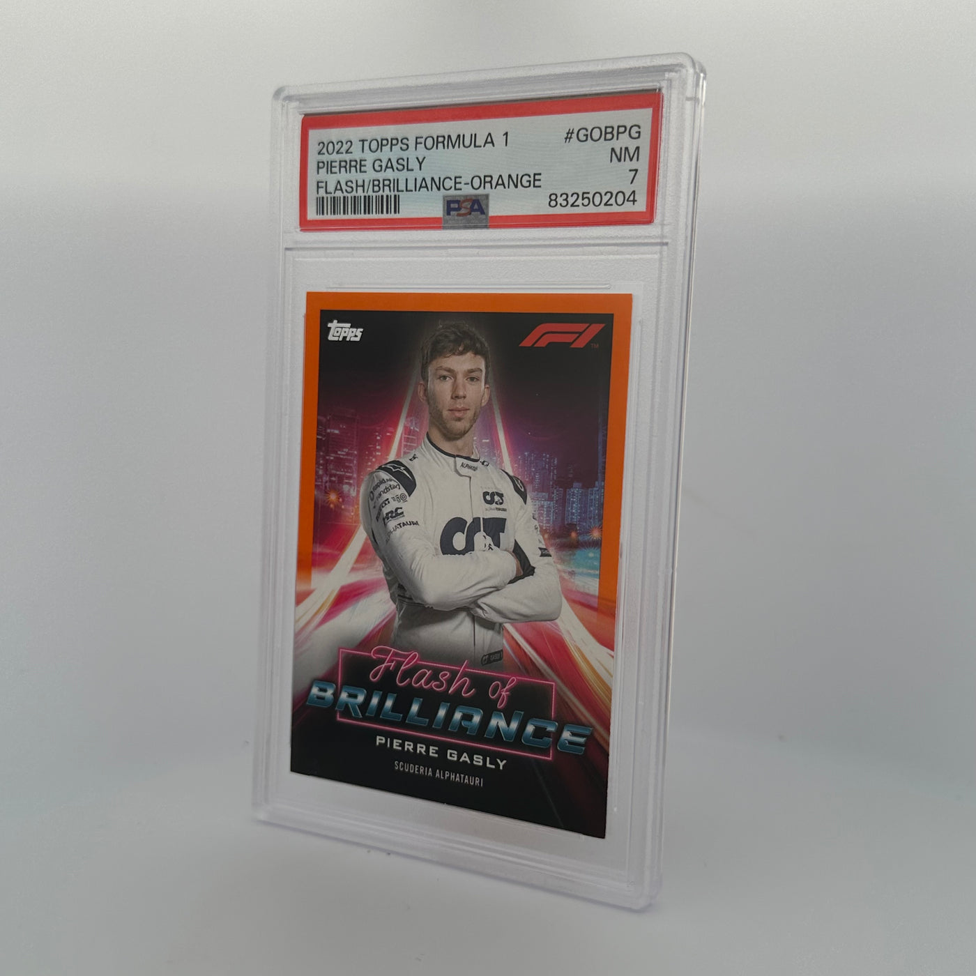 PSA 7 - 11/25 - Pierre Gasly Flash #Gobpg  - Flash Of Brilliance - Orange