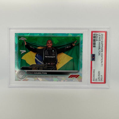 PSA 10 - 43/99 - LEWIS HAMILTON #190 - SAPPHIRE EDITION - AQUA