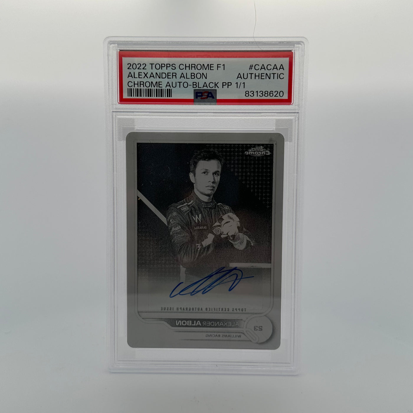 PSA Authentic - 1/1 - Alexander Albon #CACAA - Black Printing Plate - Autograph