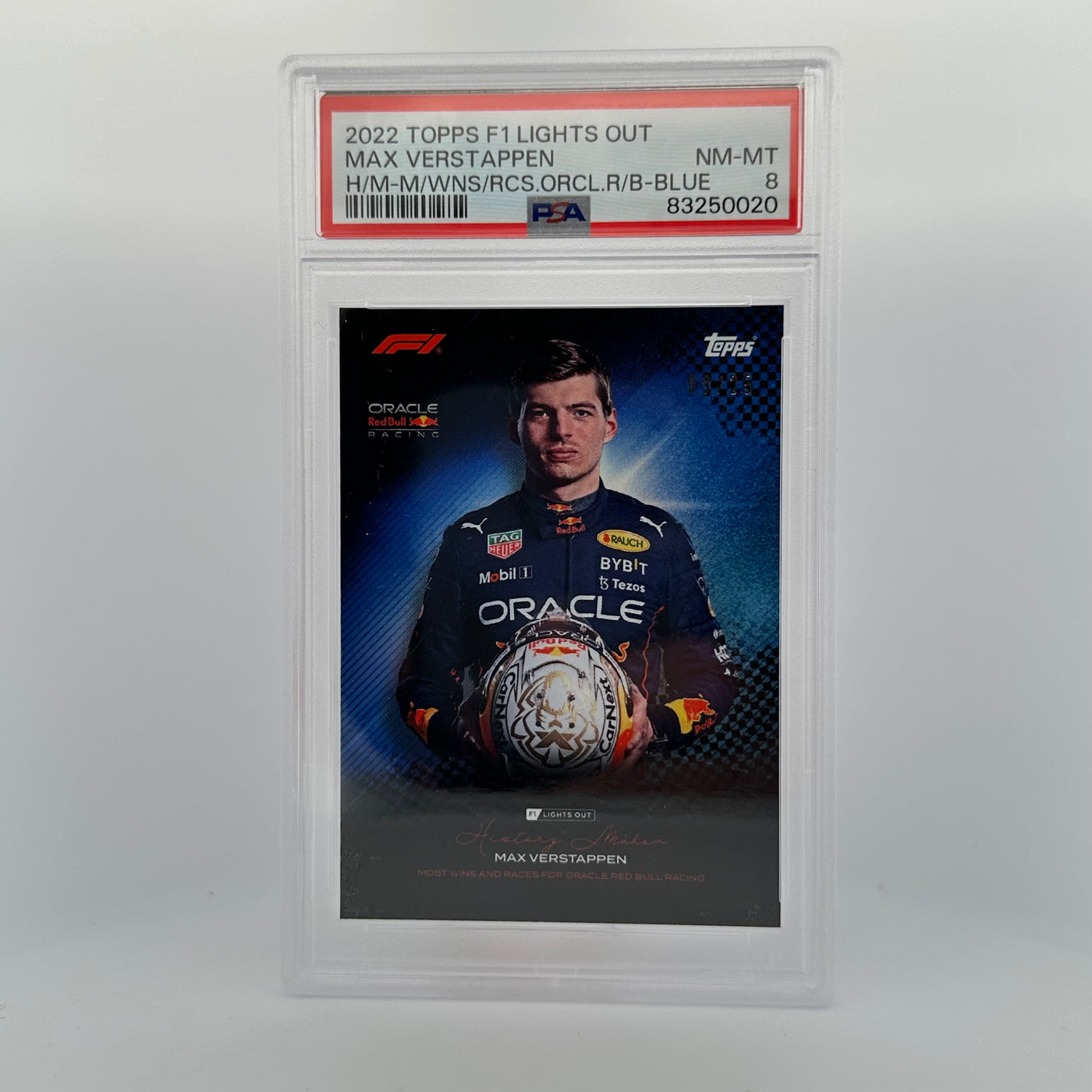 PSA 8 - /25 - Max Verstappen - History Maker - Blue