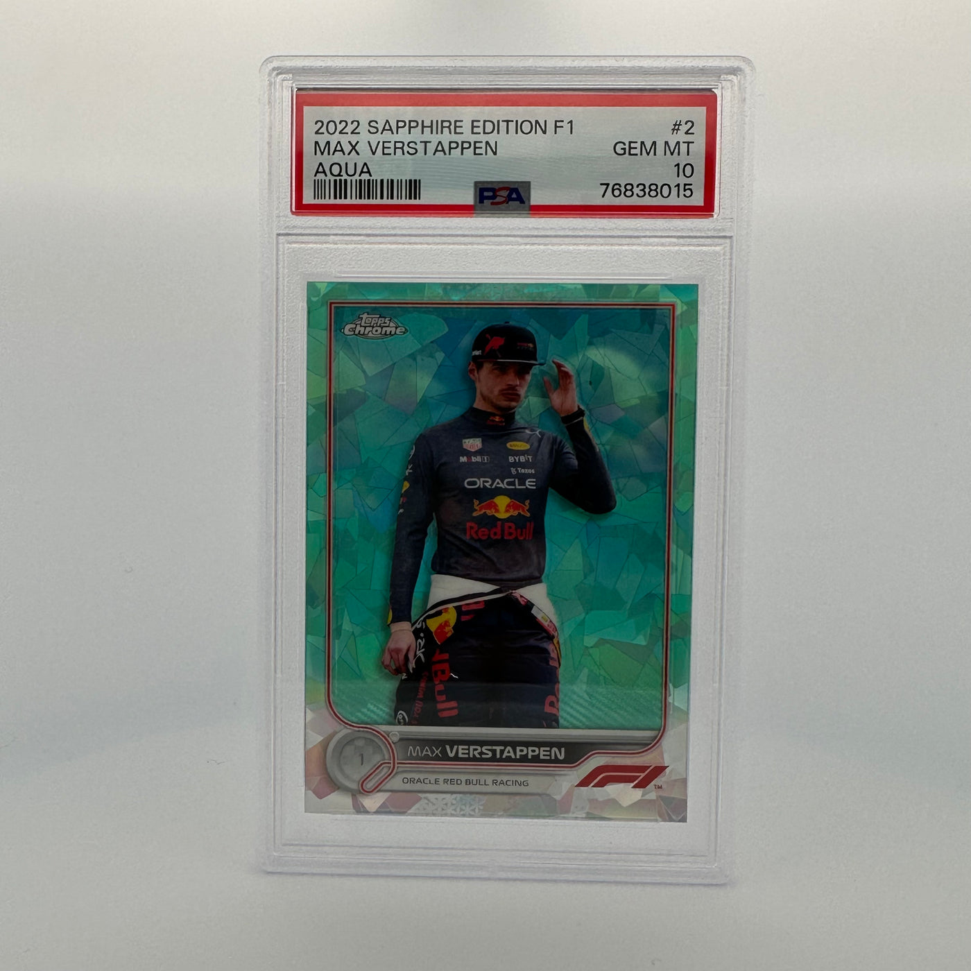 PSA 10 - 89/99 - MAX VERSTAPPEN #2 - SAPPHIRE EDITION - AQUA