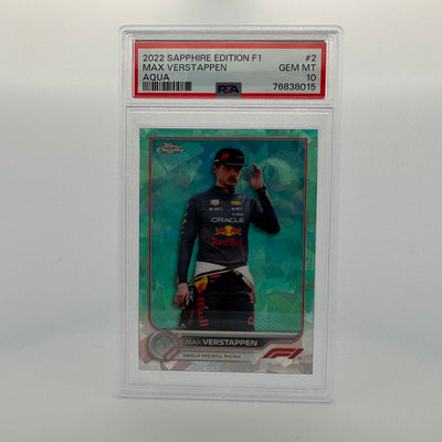 PSA 10 - 89/99 - MAX VERSTAPPEN #2 - SAPPHIRE EDITION - AQUA