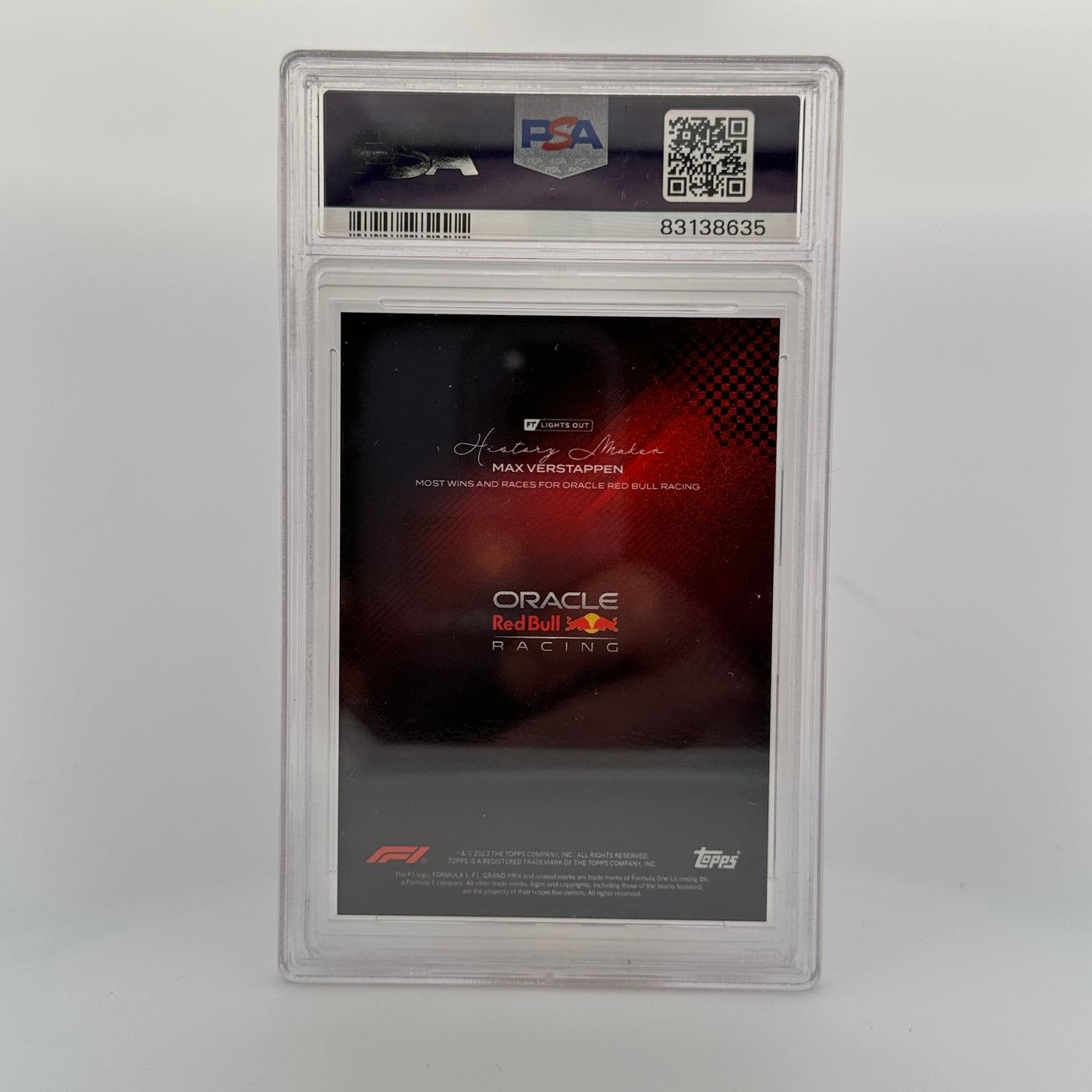 PSA 8 - /10 - Max Verstappen - History Maker - Most Wins And Races For Oracle Red Bull Racing - Red