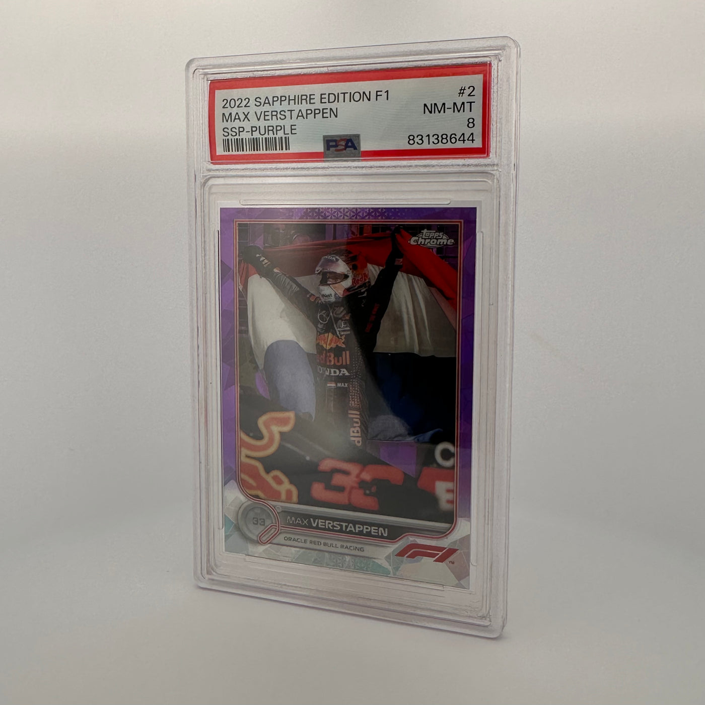 PSA 8 - 08/10 - Max Verstappen #2 - Sapphire Edition SSP - Purple