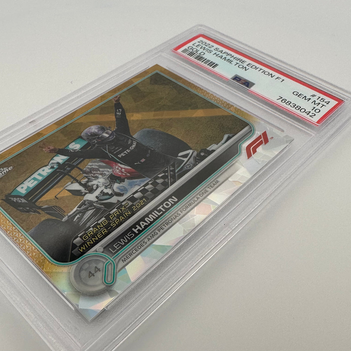 PSA 10 - 06/50 - LEWIS HAMILTON #154 - SAPPHIRE EDITION - GOLD