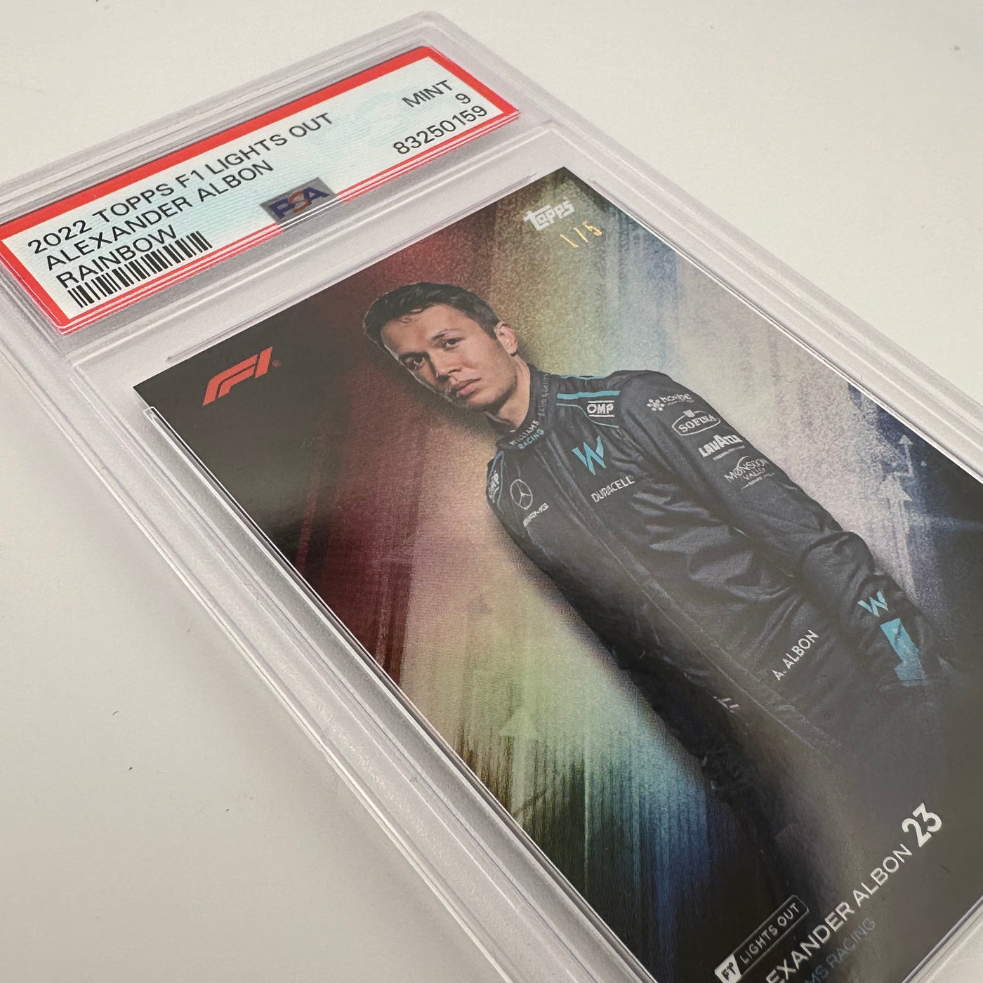 PSA 9 - 1/5 - Alexander Albon - Rainbow