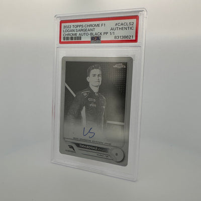 PSA Authentic - 1/1 Logan Sargeant #CACLS2 - Black Printing Plate - Autograph