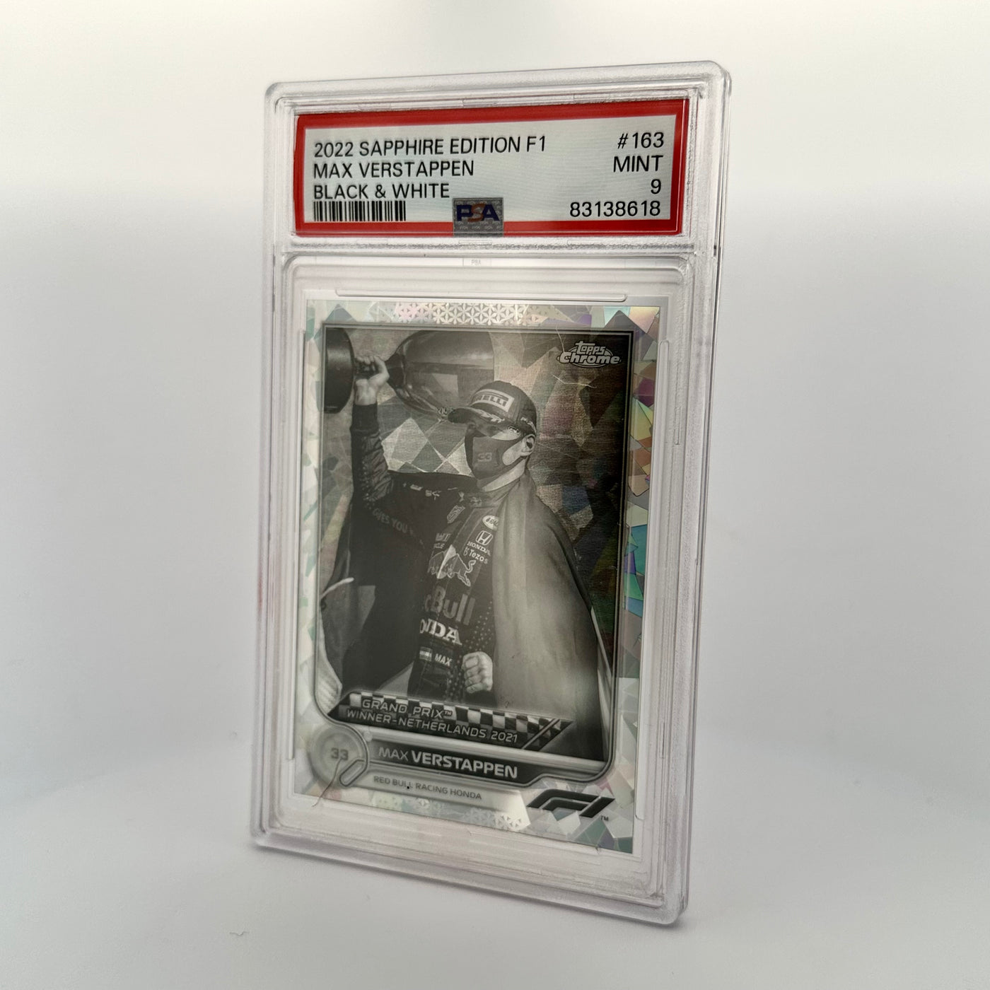 PSA 9 - 10/15 - Max Verstappen #163 - Sapphire Edition - Black & White