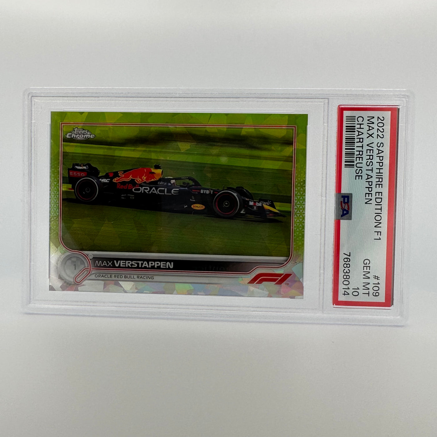 PSA 10 - 087/199 - MAX VERSTAPPEN #109 - SAPPHIRE EDITION - CHARTREUSE