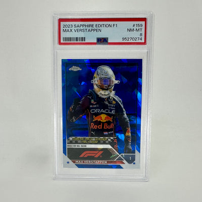 PSA 8 - Max Verstappen #159 - Sapphire - 2023 Topps Chrome