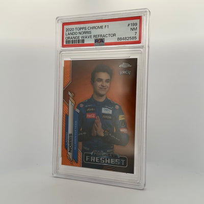 PSA 7 - 01/25 Lando Norris #199 - Orange Wave  Refractor - Rookie Card