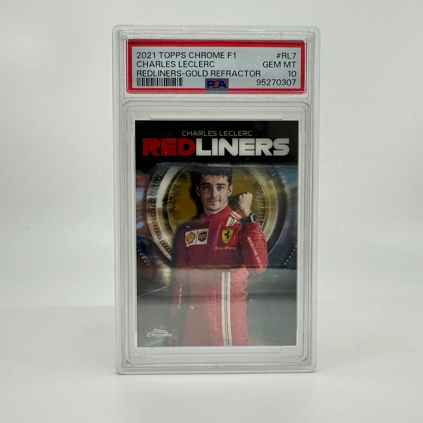 PSA 10 - 09/50 Charles Leclerc #RL7 - Redliners - Gold - 2021 Topps Chrome F1