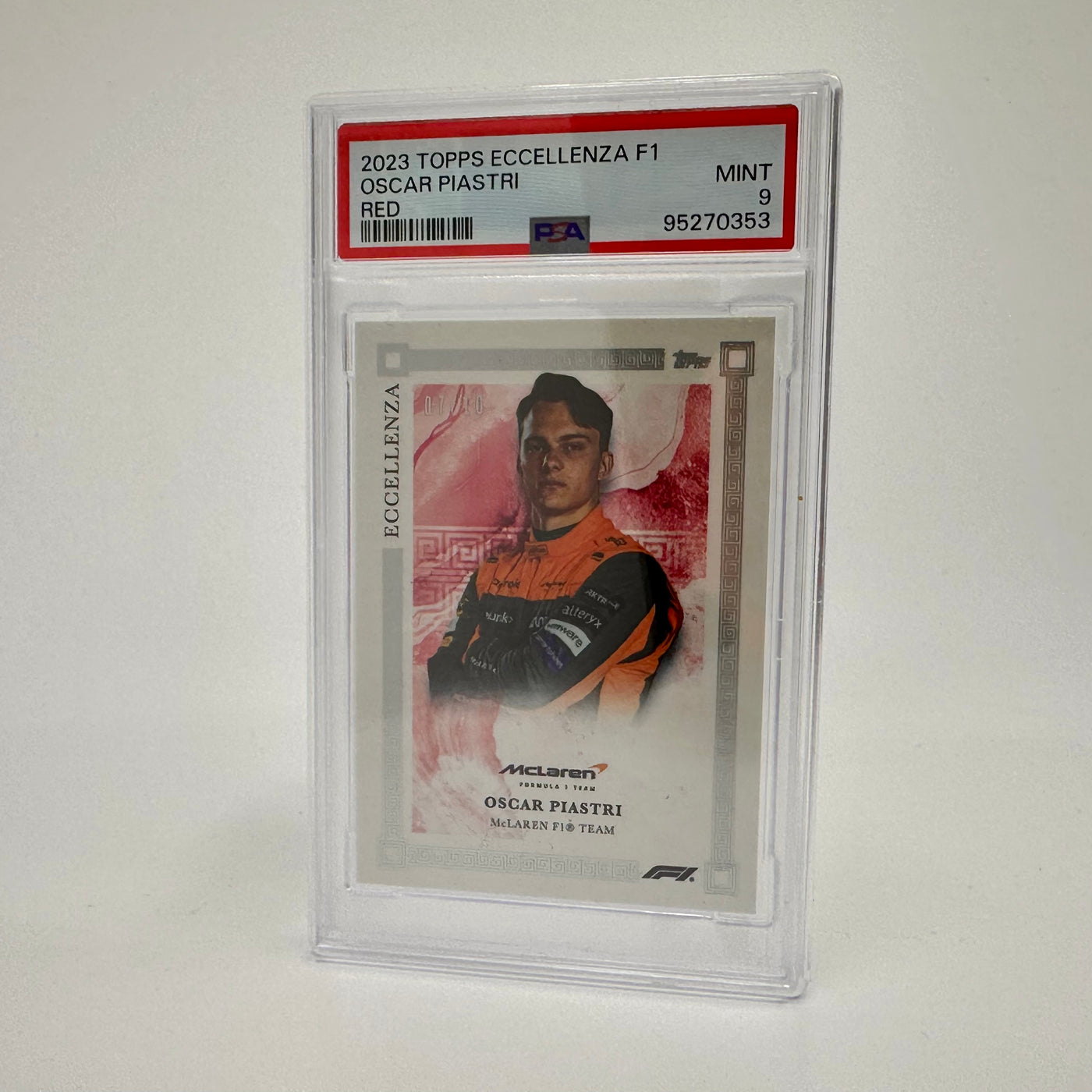 PSA9 - 07/10 Red - Oscar Piastri - 2023 Eccellenza Driver - Rookie Card